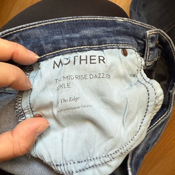 MOTHER The Mid Rise Dazzler Ankle in On The Edge Sz 26 - Picture 6 of 6